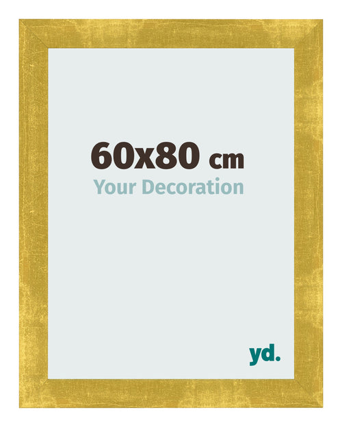 Fotolijst 60x80cm Goud Vintage MDF Pisa Voorzijde Maat | Yourdecoration.nl