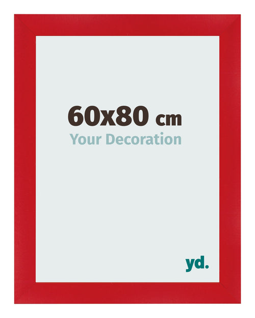 Fotolijst 60x80cm Rood MDF Pisa Voorzijde Maat | Yourdecoration.nl