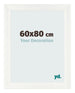 Fotolijst 60x80cm Wit Geveegd MDF Pisa Voorzijde Maat | Yourdecoration.nl