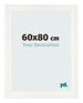 Fotolijst 60x80cm Wit Geveegd MDF Pisa Voorzijde Maat | Yourdecoration.nl