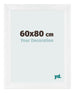 Fotolijst 60x80cm Wit Hoogglans MDF Pisa Voorzijde Maat | Yourdecoration.nl