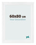 Fotolijst 60x80cm Wit Hoogglans MDF Pisa Voorzijde Maat | Yourdecoration.nl