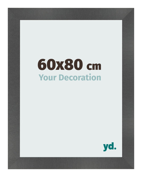 Fotolijst 60x80cm Zwart Mat MDF Pisa Voorzijde Maat | Yourdecoration.nl