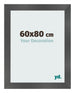 Fotolijst 60x80cm Zwart Mat MDF Pisa Voorzijde Maat | Yourdecoration.nl