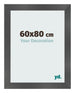 Fotolijst 60x80cm Zwart Mat MDF Pisa Voorzijde Maat | Yourdecoration.nl