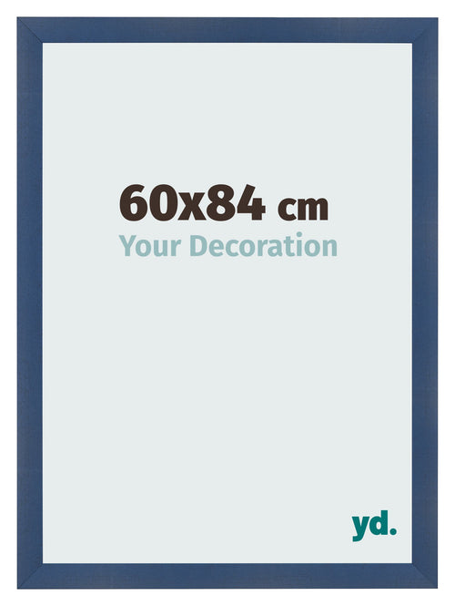 Fotolijst 60x84cm Donkerblauw Geveegd MDF Pisa Voorzijde Maat | Yourdecoration.nl