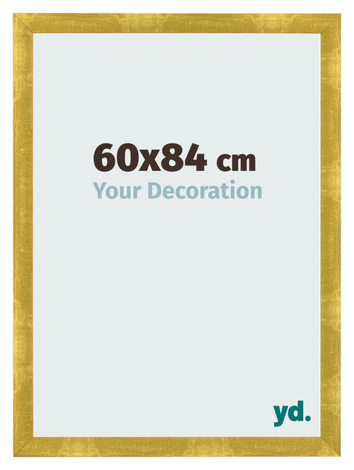 Fotolijst 60x84cm Goud Vintage MDF Pisa Voorzijde Maat | Yourdecoration.nl