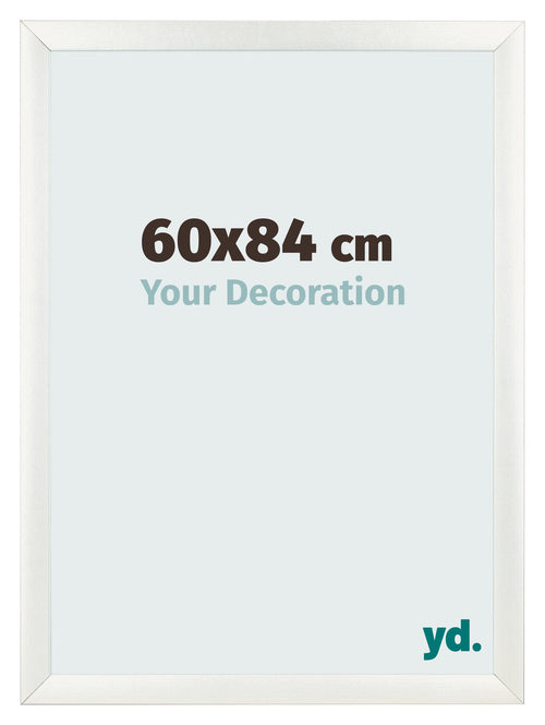 Fotolijst 60x84cm Wit Geveegd MDF Pisa Voorzijde Maat | Yourdecoration.nl