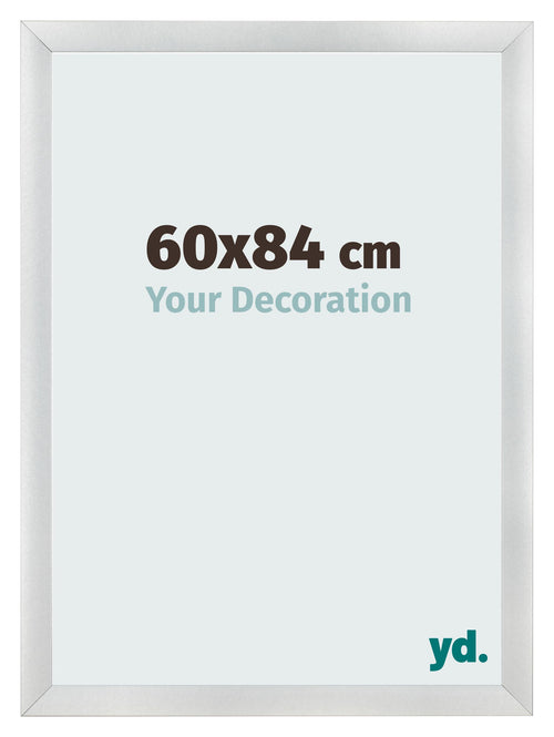 Fotolijst 60x84cm Zilver Mat MDF Pisa Voorzijde Maat | Yourdecoration.nl