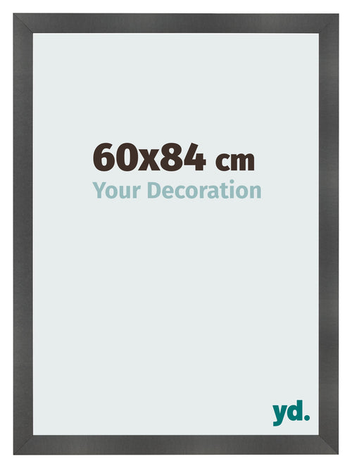 Fotolijst 60x84cm Zwart Mat MDF Pisa Voorzijde Maat | Yourdecoration.nl