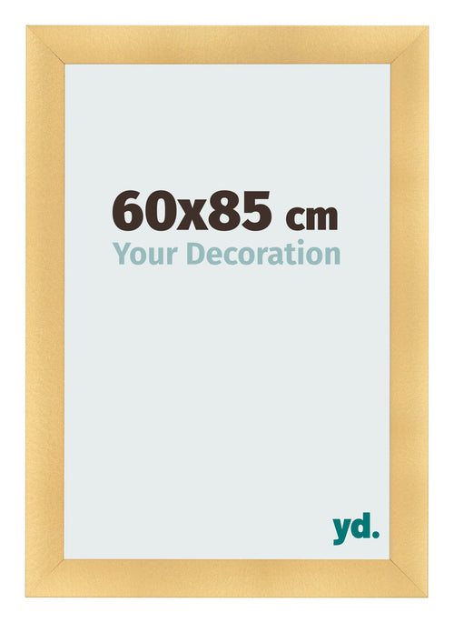 Fotolijst 60x85cm Goud Mat MDF Pisa Voorzijde Maat | Yourdecoration.nl