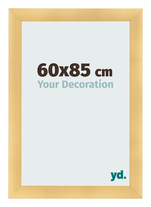 Fotolijst 60x85cm Goud Mat MDF Pisa Voorzijde Maat | Yourdecoration.nl