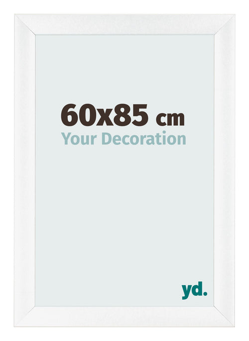 Fotolijst 60x85cm Wit Mat MDF Pisa Voorzijde Maat | Yourdecoration.nl