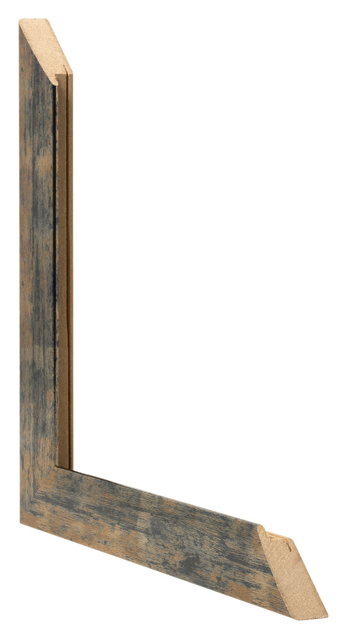 Fotolijst 60x90cm Blauw Goud Gemeleerd MDF Pisa Detail Doorsnede | Yourdecoration.nl