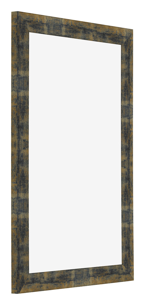 Fotolijst 60x90cm Blauw Goud Gemeleerd MDF Pisa Voorzijde Schuin | Yourdecoration.nl