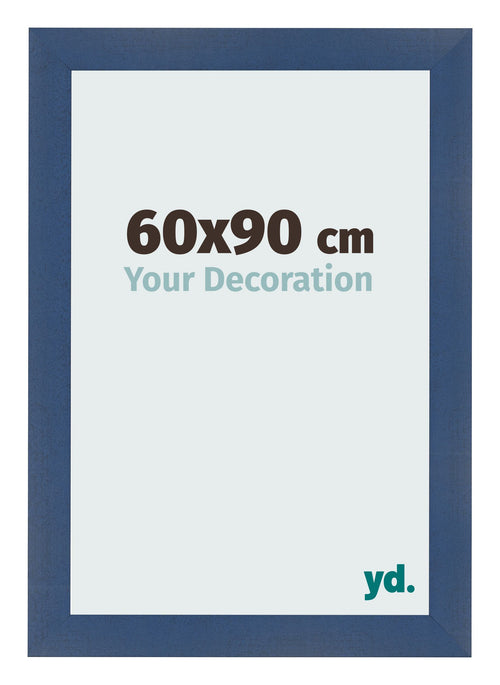 Fotolijst 60x90cm Donkerblauw Geveegd MDF Pisa Voorzijde Maat | Yourdecoration.nl
