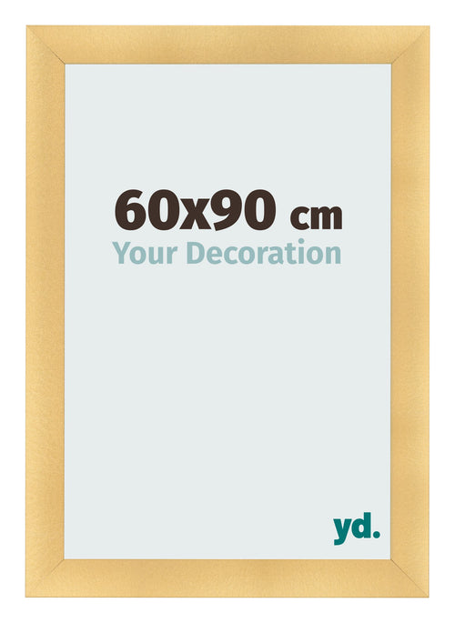 Fotolijst 60x90cm Goud Mat MDF Pisa Voorzijde Maat | Yourdecoration.nl