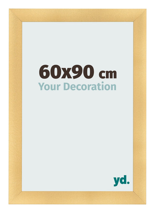 Fotolijst 60x90cm Goud Mat MDF Pisa Voorzijde Maat | Yourdecoration.nl