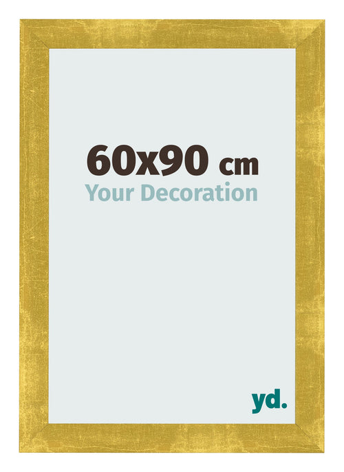Fotolijst 60x90cm Goud Vintage MDF Pisa Voorzijde Maat | Yourdecoration.nl