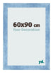 Fotolijst 60x90cm Helder Blauw Geveegd MDF Pisa Voorzijde Maat | Yourdecoration.nl