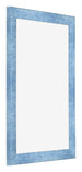 Fotolijst 60x90cm Helder Blauw Geveegd MDF Pisa Voorzijde Schuin | Yourdecoration.nl