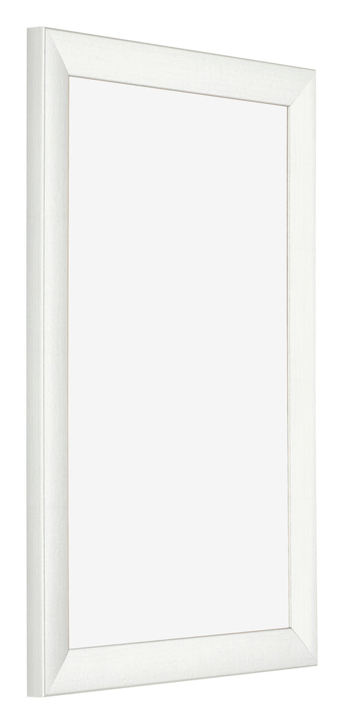 Fotolijst 60x90cm Wit Geveegd MDF Pisa Voorzijde Schuin | Yourdecoration.nl
