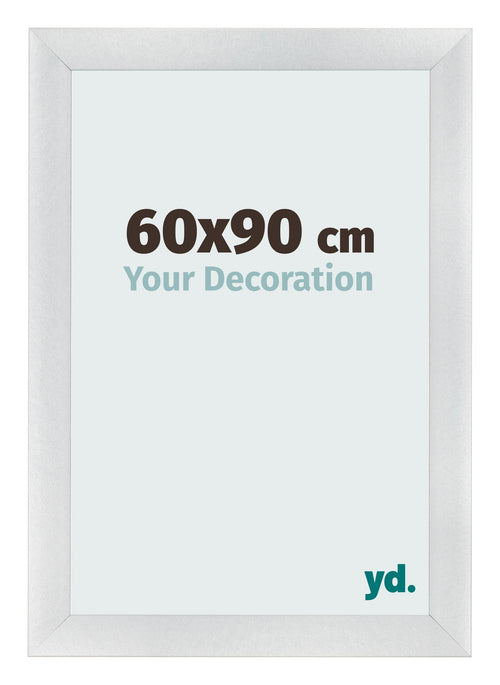 Fotolijst 60x90cm Zilver Mat MDF Pisa Voorzijde Maat | Yourdecoration.nl