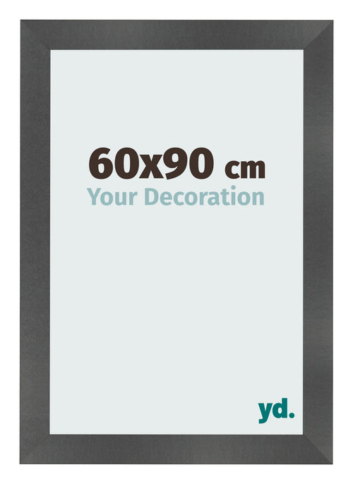 Fotolijst 60x90cm Zwart Mat MDF Pisa Voorzijde Maat | Yourdecoration.nl