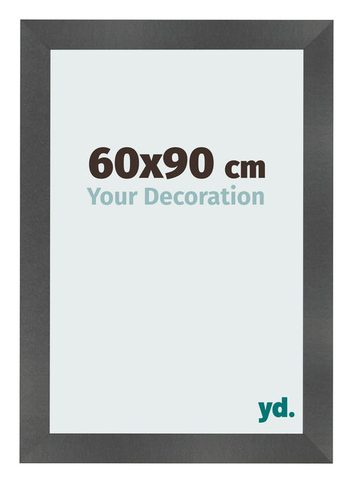 Fotolijst 60x90cm Zwart Mat MDF Pisa Voorzijde Maat | Yourdecoration.nl