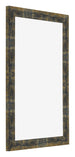 Fotolijst 61x91 5cm Blauw Goud Gemeleerd MDF Pisa Voorzijde Schuin | Yourdecoration.nl