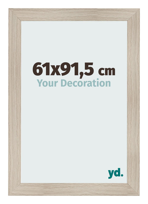 Fotolijst 61x91 5cm Eiken Licht MDF Pisa Voorzijde Maat | Yourdecoration.nl