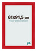 Fotolijst 61x91 5cm Rood MDF Pisa Voorzijde Maat | Yourdecoration.nl