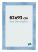 Fotolijst 62x93cm Helder Blauw Geveegd MDF Pisa Voorzijde Maat | Yourdecoration.nl