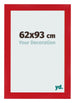Fotolijst 62x93cm Rood MDF Pisa Voorzijde Maat | Yourdecoration.nl