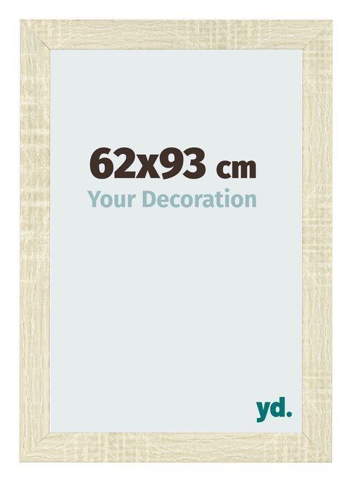 Fotolijst 62x93cm Sonoma Eiken MDF Pisa Voorzijde Maat | Yourdecoration.nl