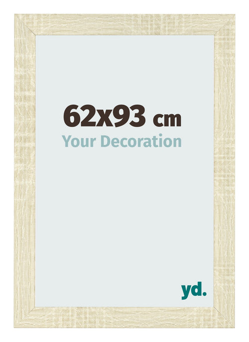 Fotolijst 62x93cm Sonoma Eiken MDF Pisa Voorzijde Maat | Yourdecoration.nl