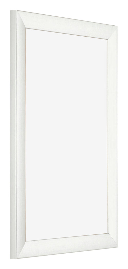 Fotolijst 62x93cm Wit Geveegd MDF Pisa Voorzijde Schuin | Yourdecoration.nl