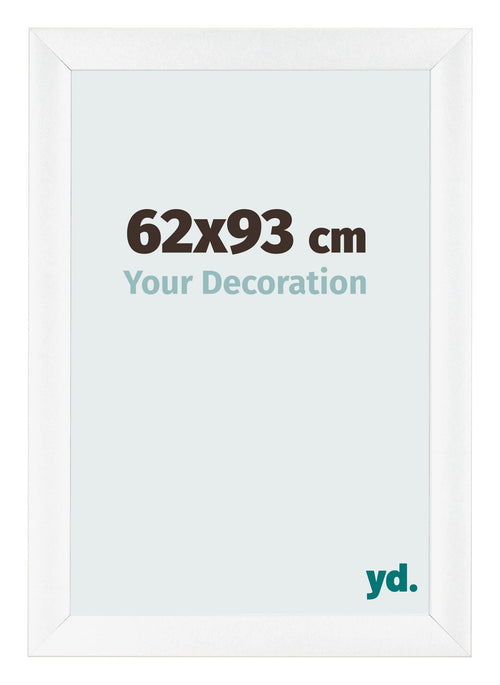 Fotolijst 62x93cm Wit Mat MDF Pisa Voorzijde Maat | Yourdecoration.nl