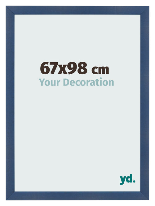 Fotolijst 67x98cm Donkerblauw Geveegd MDF Pisa Voorzijde Maat | Yourdecoration.nl