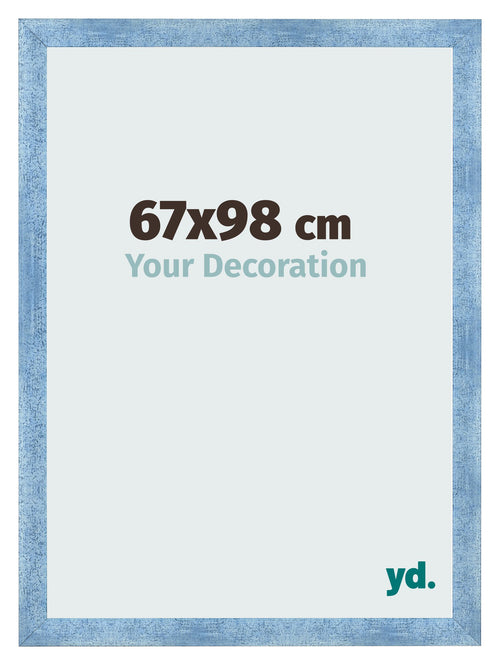 Fotolijst 67x98cm Helder Blauw Geveegd MDF Pisa Voorzijde Maat | Yourdecoration.nl