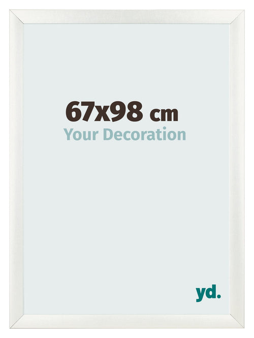 Fotolijst 67x98cm Wit Geveegd MDF Pisa Voorzijde Maat | Yourdecoration.nl