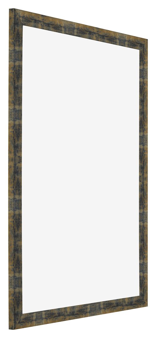 Fotolijst 68x98cm Blauw Goud Gemeleerd MDF Pisa Voorzijde Schuin | Yourdecoration.nl