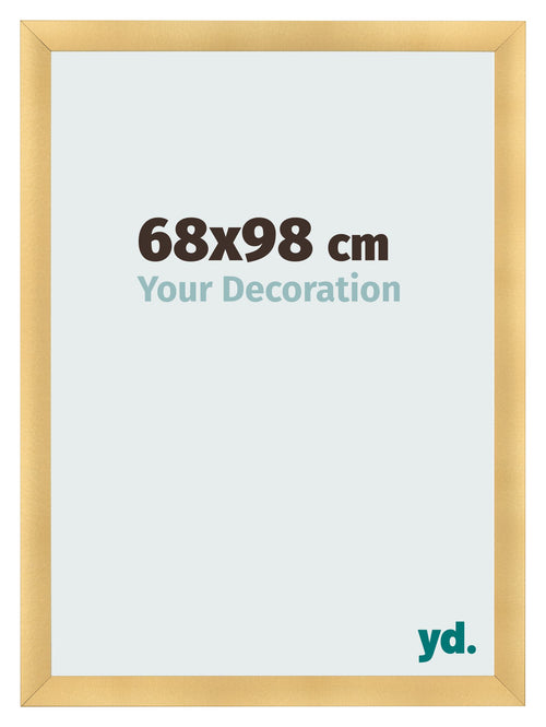 Fotolijst 68x98cm Goud Mat MDF Pisa Voorzijde Maat | Yourdecoration.nl