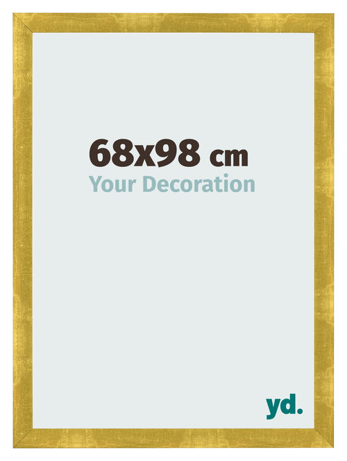 Fotolijst 68x98cm Goud Vintage MDF Pisa Voorzijde Maat | Yourdecoration.nl