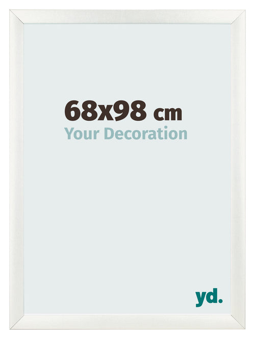 Fotolijst 68x98cm Wit Geveegd MDF Pisa Voorzijde Maat | Yourdecoration.nl