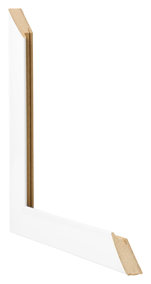 Fotolijst 68x98cm Wit Hoogglans MDF Pisa Detail Doorsnede | Yourdecoration.nl
