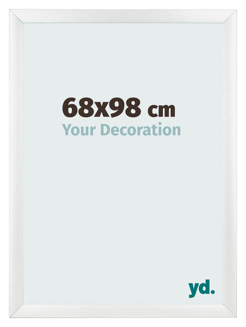 Fotolijst 68x98cm Wit Hoogglans MDF Pisa Voorzijde Maat | Yourdecoration.nl