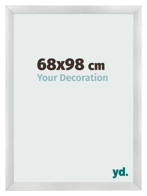 Fotolijst 68x98cm Zilver Mat MDF Pisa Voorzijde Maat | Yourdecoration.nl