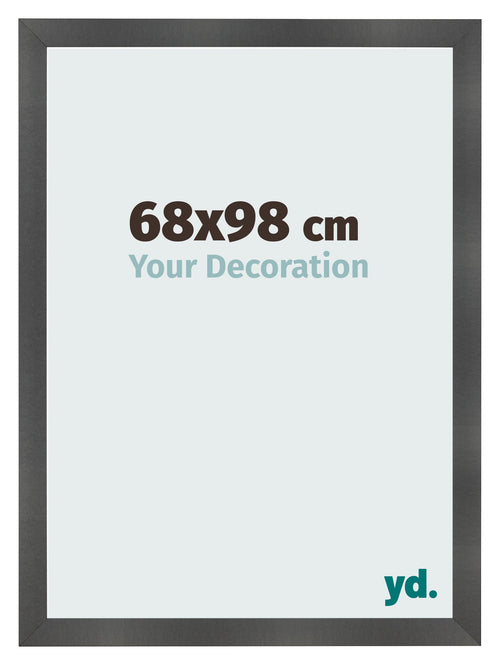 Fotolijst 68x98cm Zwart Mat MDF Pisa Voorzijde Maat | Yourdecoration.nl