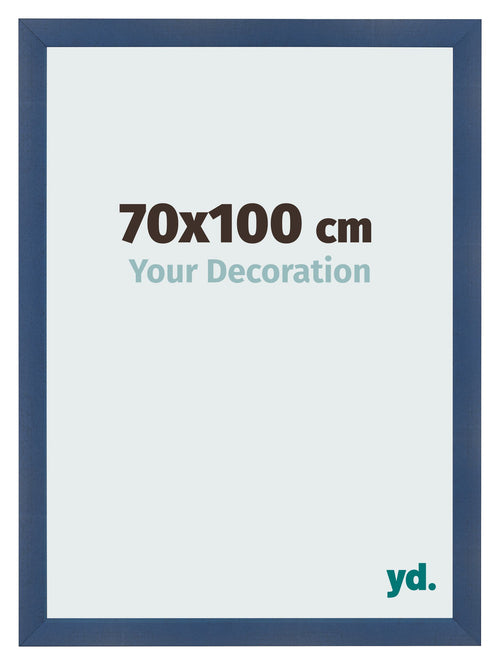 Fotolijst 70x100cm Donkerblauw Geveegd MDF Pisa Voorzijde Maat | Yourdecoration.nl